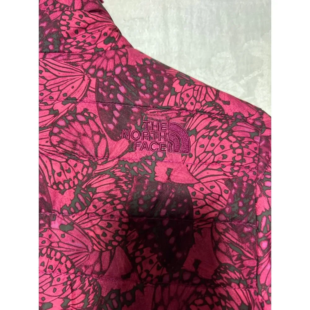 The North Face Jacket Girls Large Reversible Pink Fuzzy Teddy Mossbud Swirl - Picture 12 of 12